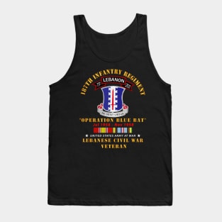 187th Infantry Regiment - TF 201 - Lebanon Civil  War w AFEM SVC Tank Top